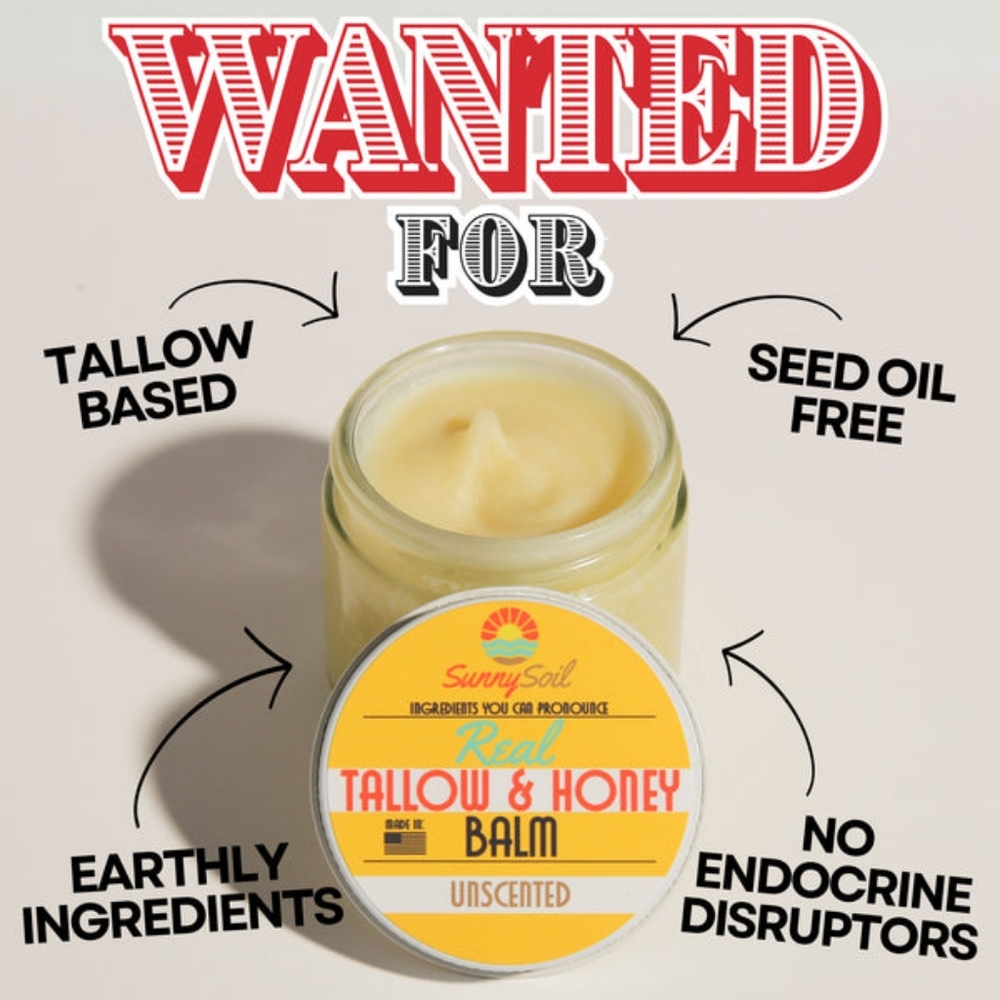 SunnySoil Unscented Tallow Balm 2oz